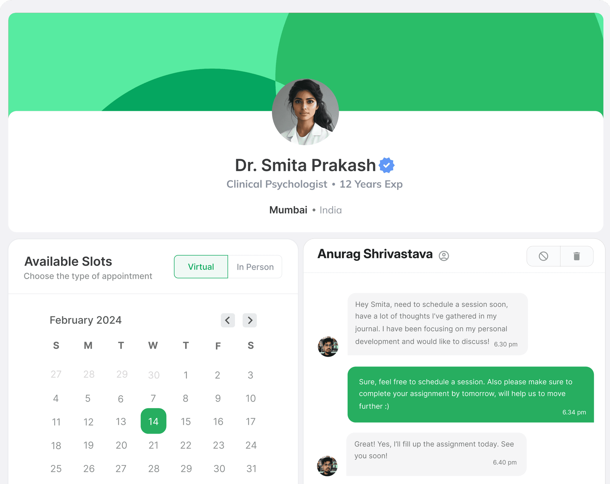 Mirror Connect stories screen showing journal entries in one place